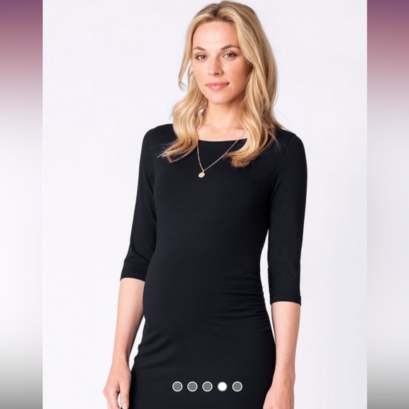Seraphine Maternity Dress in Black - Picture 4 of 9